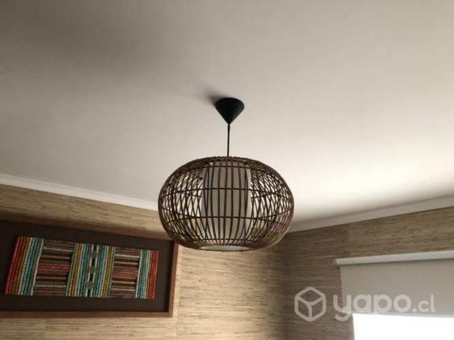 Lámpara colgante mimbre