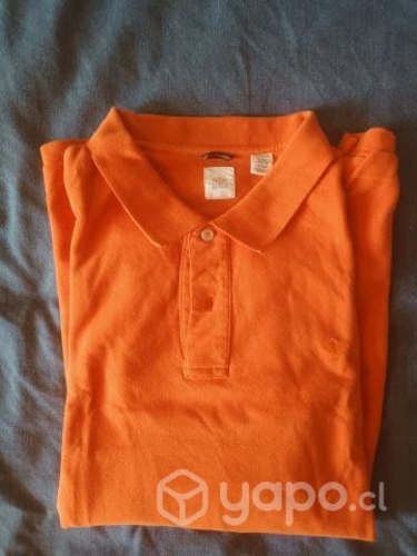 Polera con cuello Dockers original naranja XL
