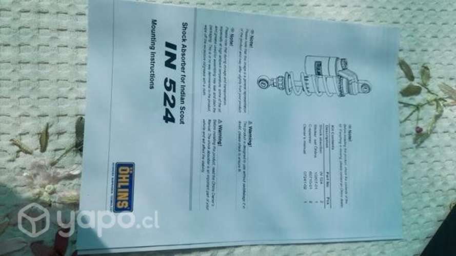 Amortiguadores indian scout bobber año 2021