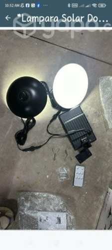 Lampara Solar Doble Colgante Focos Solares Exterio