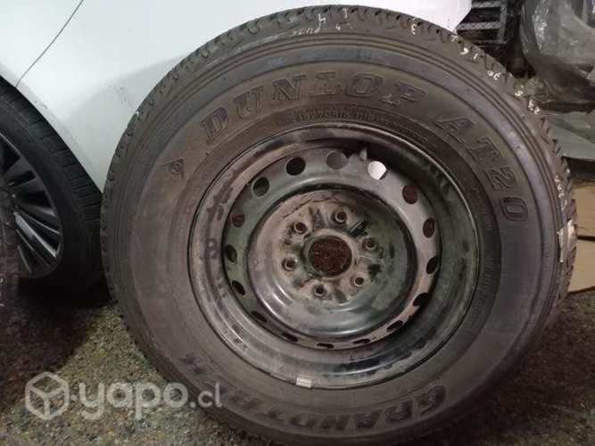 4 llantas con o sin neumáticos dunlop 245-70-16