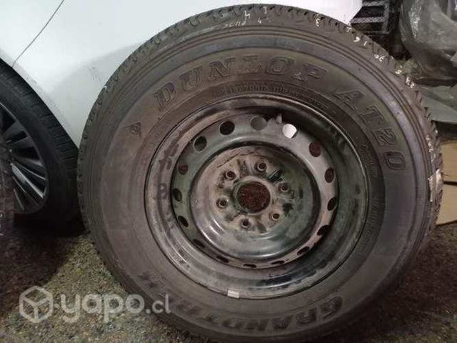 4 llantas con o sin neumáticos dunlop 245-70-16
