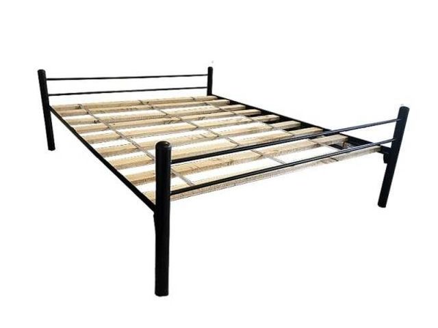 Cama 2 plazas metalica somier madera