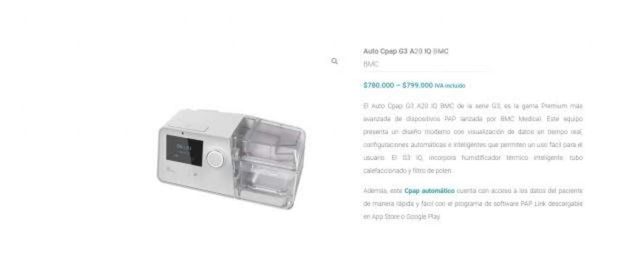 Maquina para apnea de sueño cpap G3 Oferta