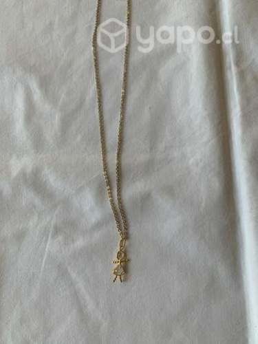 Colgante 2 cristales Swarovski y figura de niñita