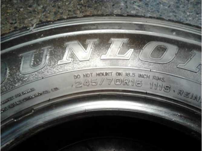 1 Neumático nuevo dunlop 245-70-R-16 impecable