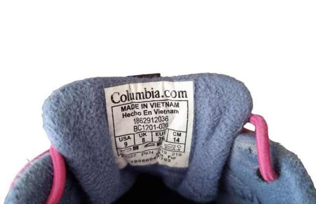 Botín Columbia, niña talla 26