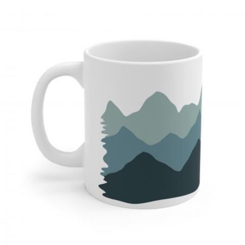 Tazon con diseño montañas verdes