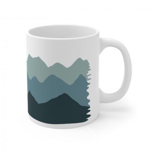 Tazon con diseño montañas verdes