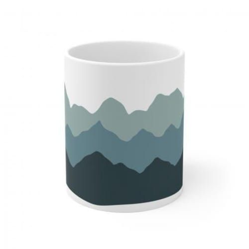 Tazon con diseño montañas verdes