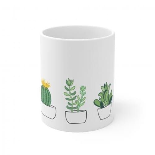 Tazon con diseño de Suculentas