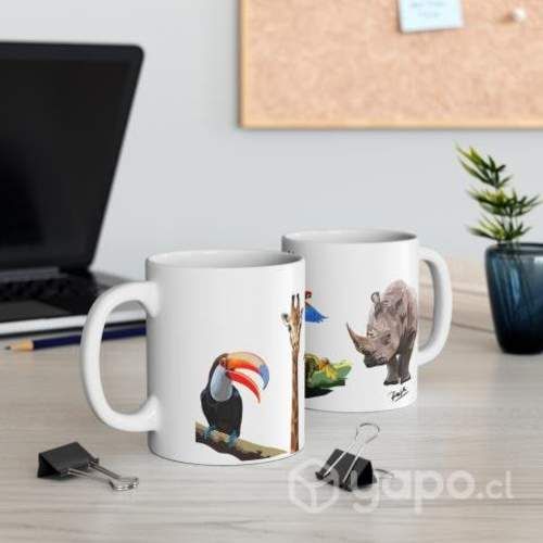 Tazon con diseño de Animales Power