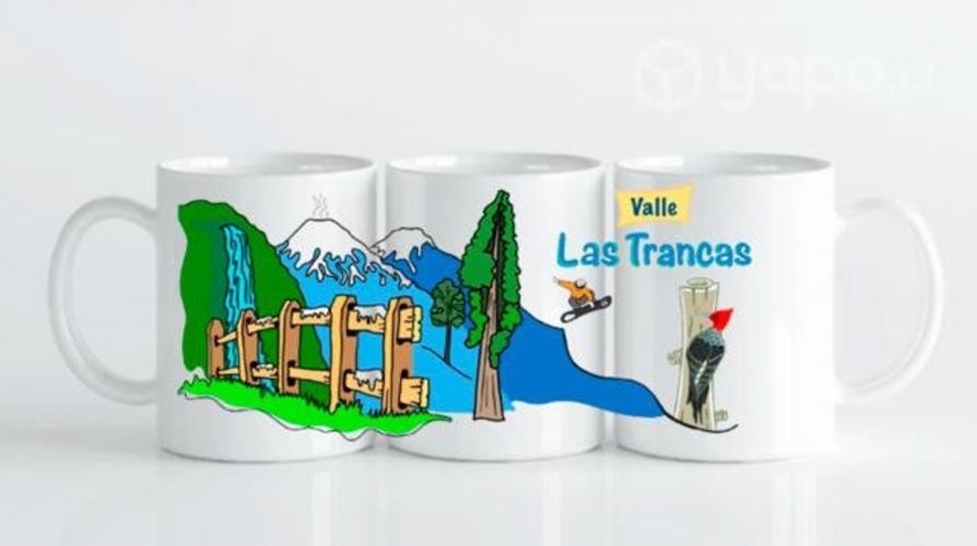 Tazon con diseño Valle las Trancas, Termas de Chil