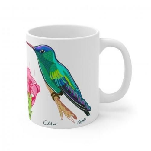 Tazon con diseño de Colibri