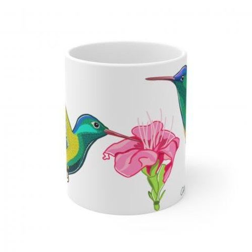 Tazon con diseño de Colibri