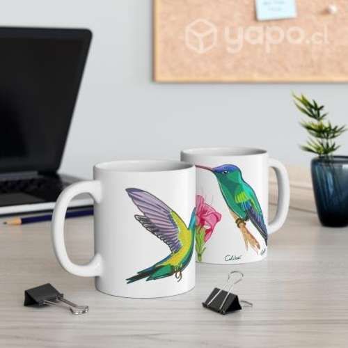 Tazon con diseño de Colibri