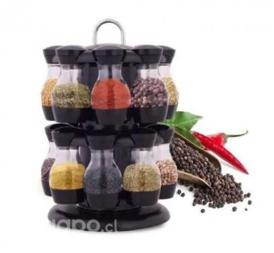 Especiero Condimentos 16 Piezas Giratorio 360º