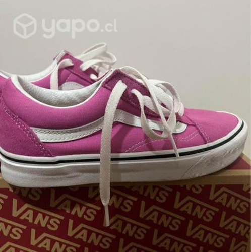 Vans Rosadas con blanco