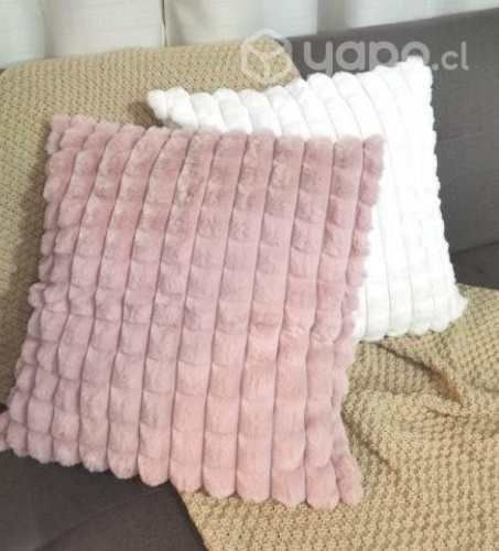 Pack de 2 cojines estilo pelo de conejo