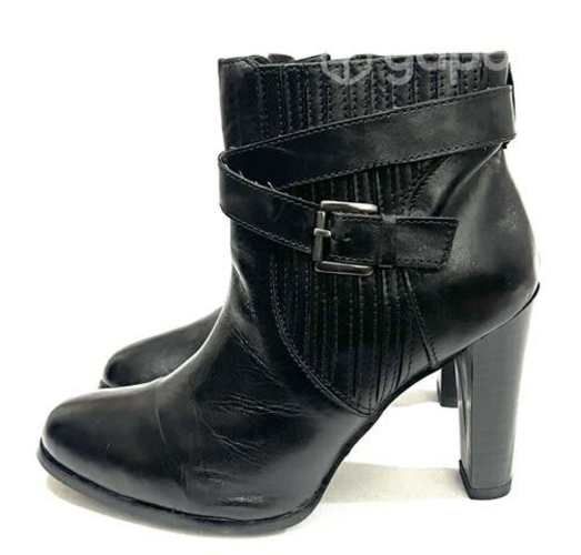 Botín Tacón 100% Cuero Marca Pollini N°38 Negro