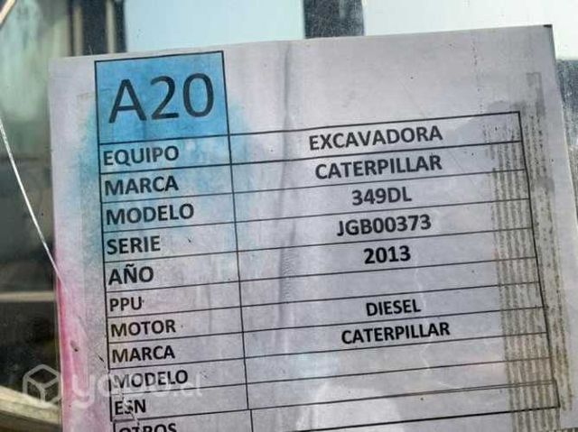 Cat 349D excavadora, mando final completo