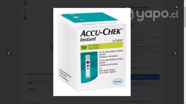 Cintas accu chek instant