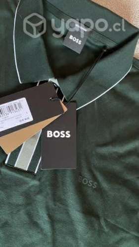 Polera de hombre Hugo Boss verde original talla L