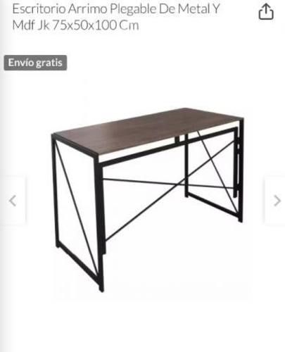 Escritorio Arrimo Plegable De Metal Y Mdf