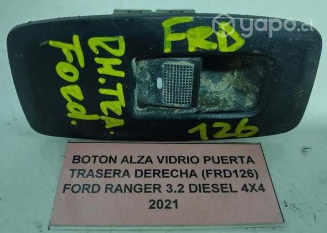 Boton AlzaVidrio Pta tras der (FRD126) Ranger 2021