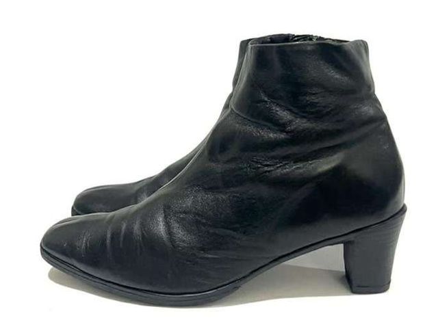 Botín 100% Cuero Marca 16 Hrs N*38 Negro