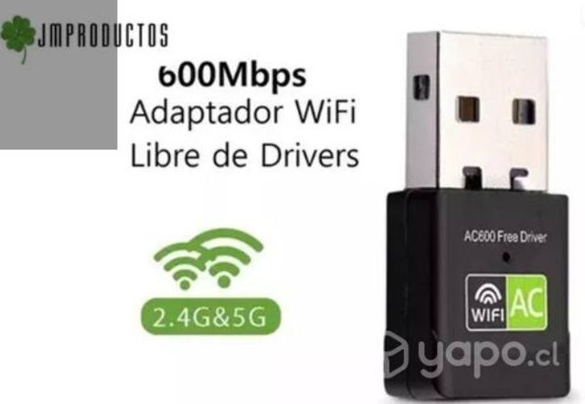 Adaptador Antena Wifi Usb Dual Band 2.4g Y 5g 600