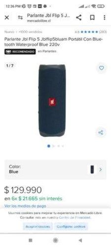 Parlante Jbl flip 5 original, usado y en buen esta