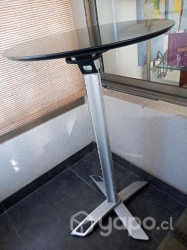 Mesa Bar redonda color negro abatible