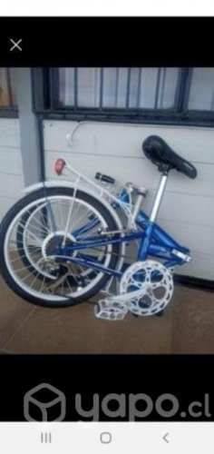 Bicicleta plegable Azul