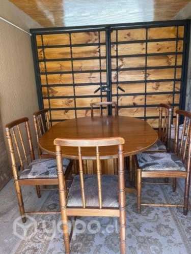 Comedor ovalado firme con 6 sillas
