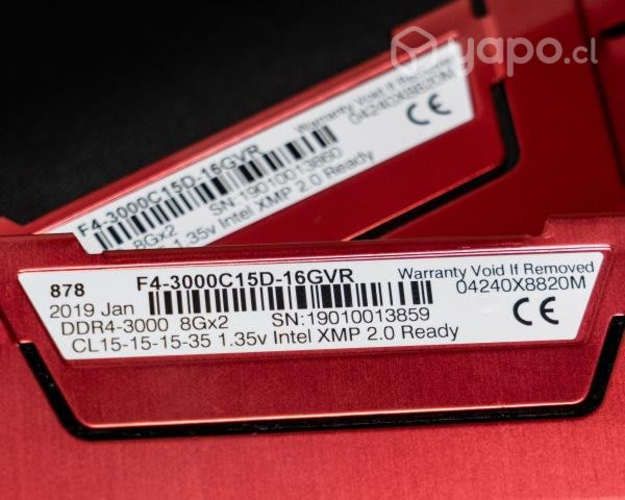 Memoria RAM 16GB (2x8GB) - GSKILL DDR4