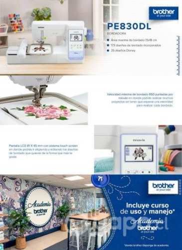 Máquina de Bordar Brother modelo PE830DL DISNEY