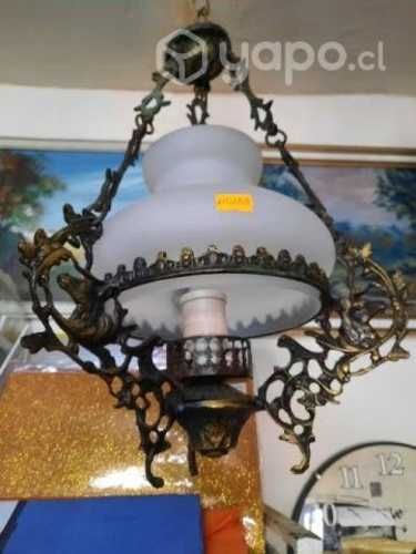 Lámpara antigua de bronce