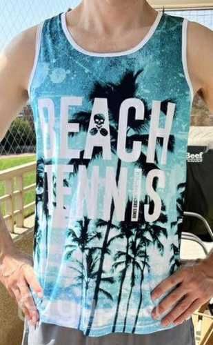 Polera deportiva sin manga Palm trees