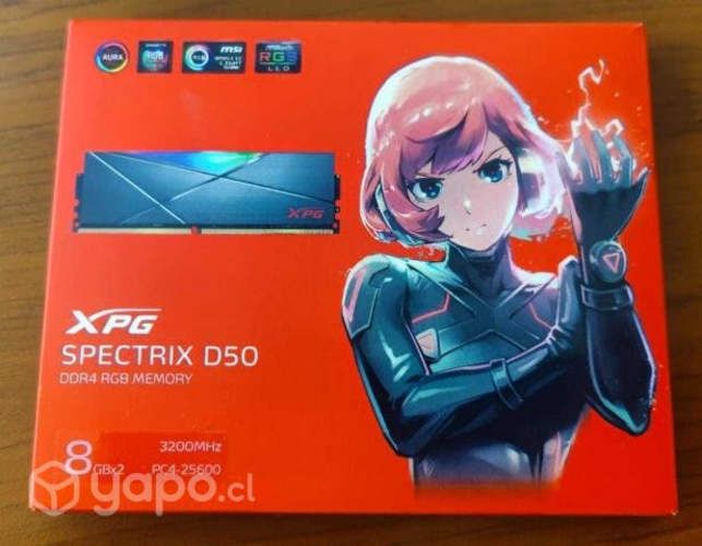 2 Memoria RAM DDR4 XPG Spectrix D50 RGB (8GBx2) 32