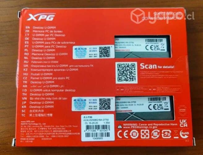 2 Memoria RAM DDR4 XPG Spectrix D50 RGB (8GBx2) 32