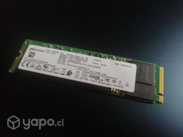 Disco Duro SSD Micron 256gb M.2 Nvme Sólido