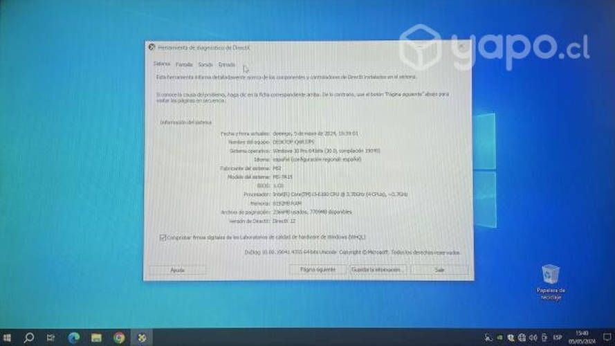 Computador de uso diario tipo gamer