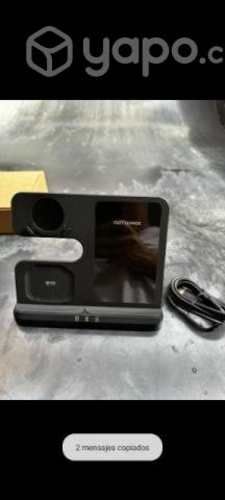 Soporte De Carga Rápida 3 En 1 Cargador Inalámbric