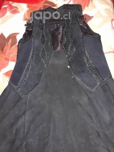 Traje Cuero Gamuza Negro