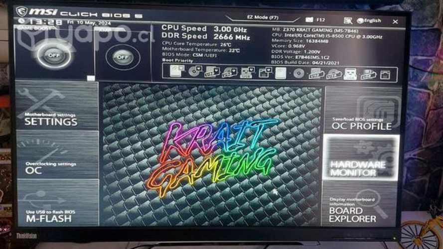 PC Gamer procesador intel i5-8500 + monitor lenovo