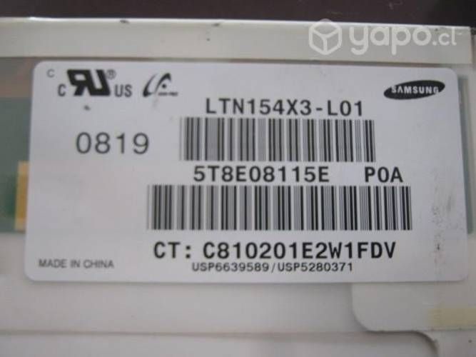 Pantalla Notebook Samsung 15,6 / 30 pines