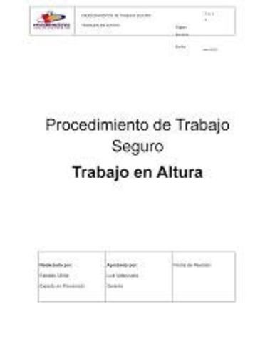 Libro Procedimientos de Trabajo Seguro