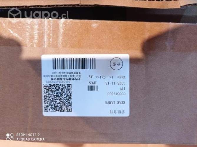 Foco trasero izq. Maxus T60