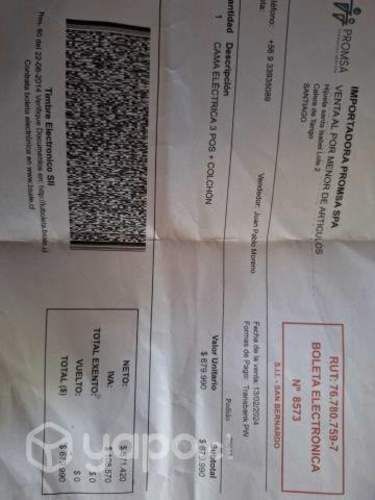 Cama clinica electrica 3 posiciones